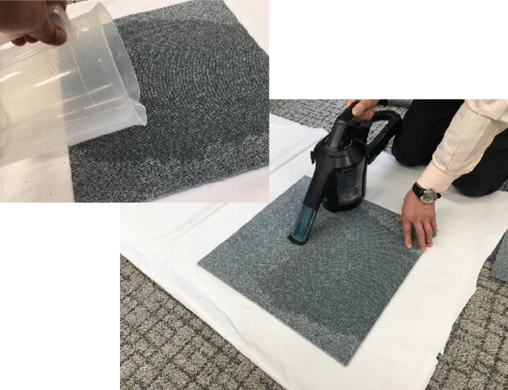 リセット施工後、内部の汚れ残留度を確認